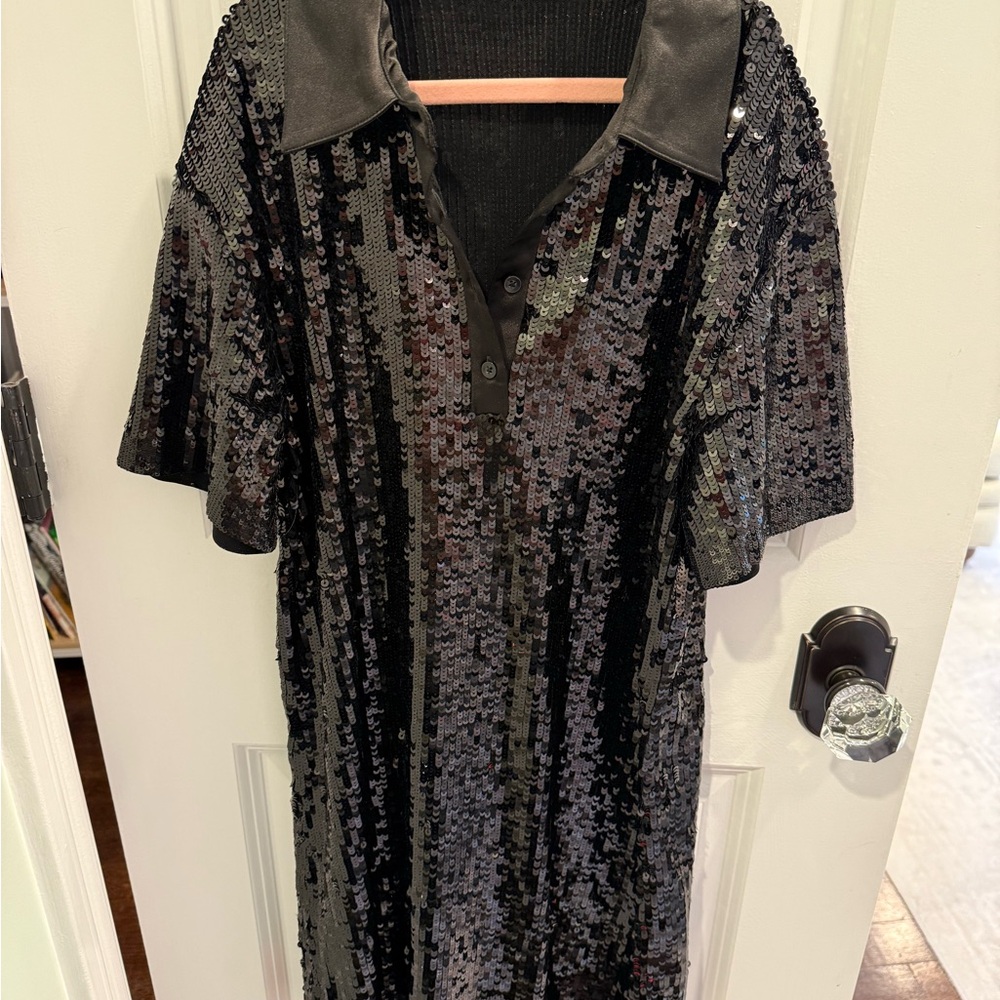 Sequin Black Dress